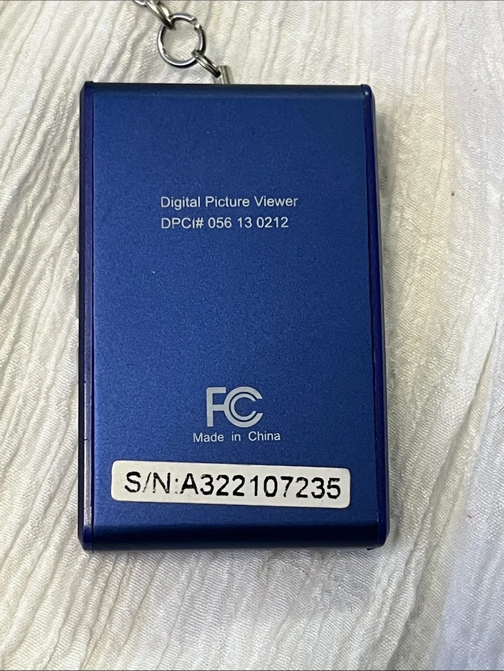 Blue Digital Keychain Camera with Display - Compact Portable Viewer